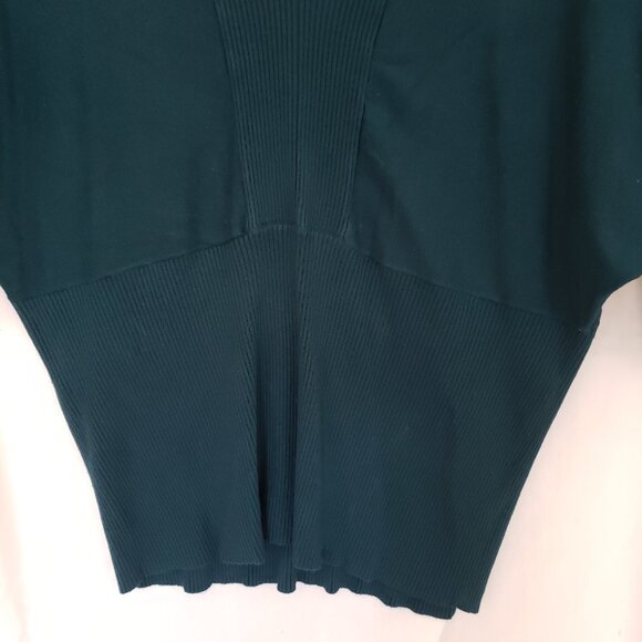 Woman United States Sweaters Teal Wing Sleeve V neck Blouse Size XL - Picture 7 of 8